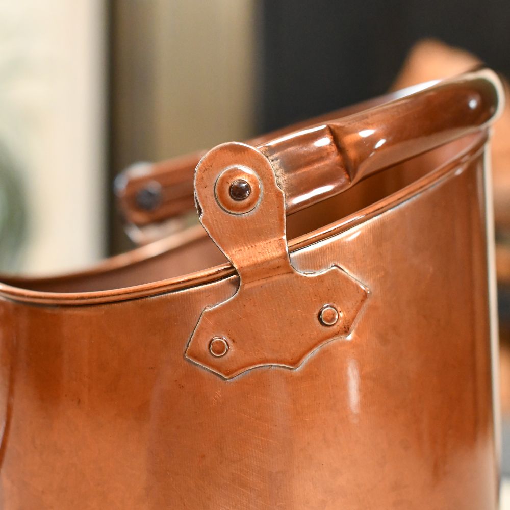 Close up Details On The Simplistic Coal Bucket