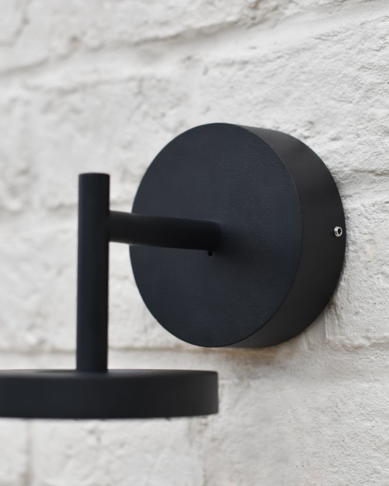The Mounting Bracket On The Sleek Modern 'Corona' Adjustable Garden Wall Light