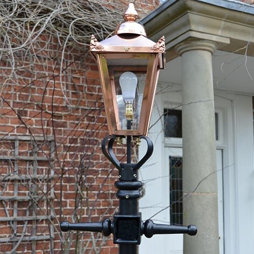 Small Victorian Lamp Post - Copper