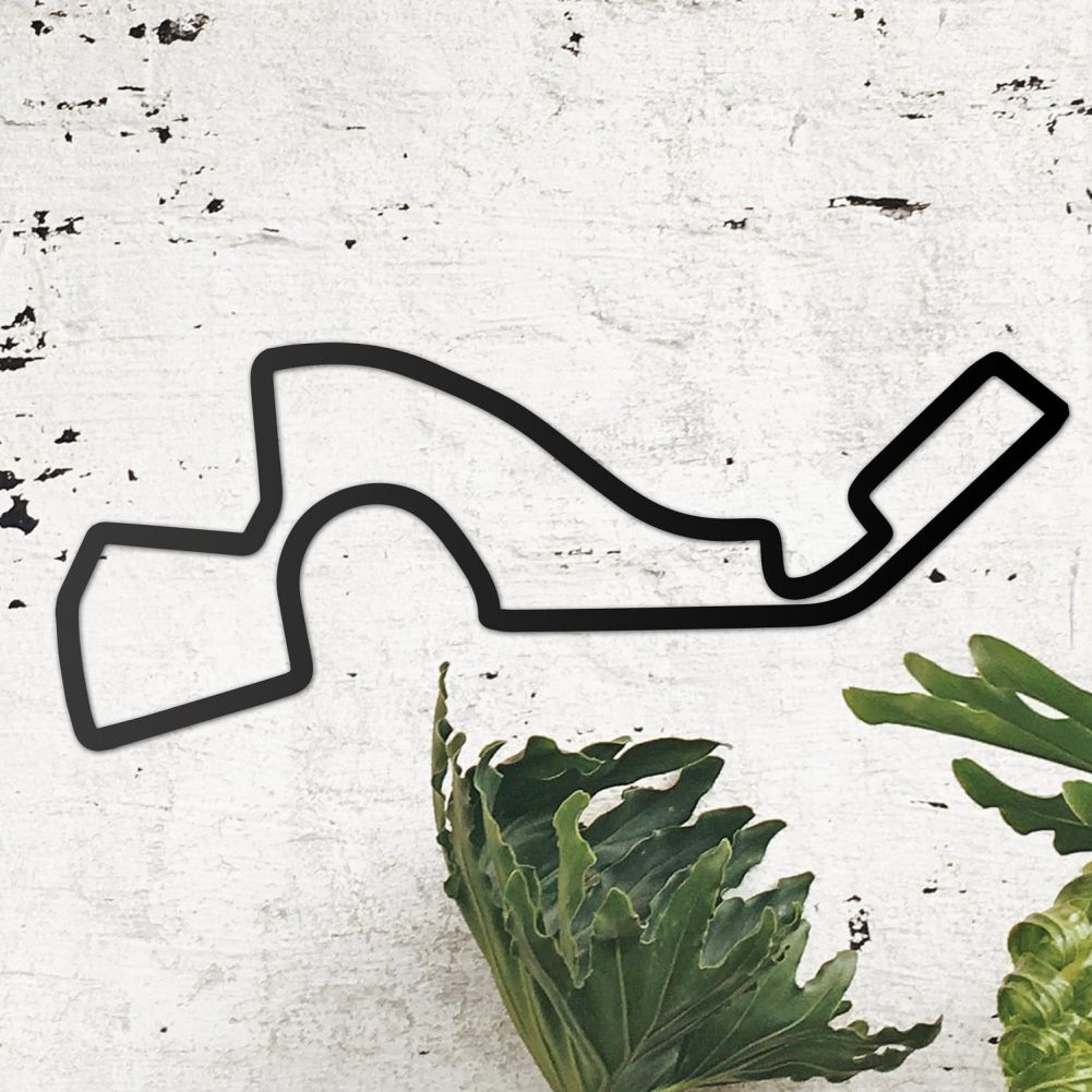 Sochi Race Circuit Wall Art On a Rustic Wall