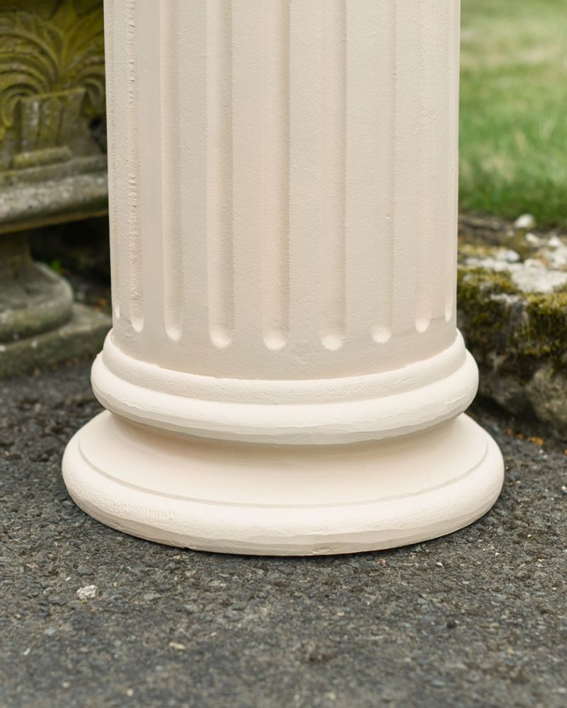 Sole Ornate Cream Cast Aluminium Sundial Column Base