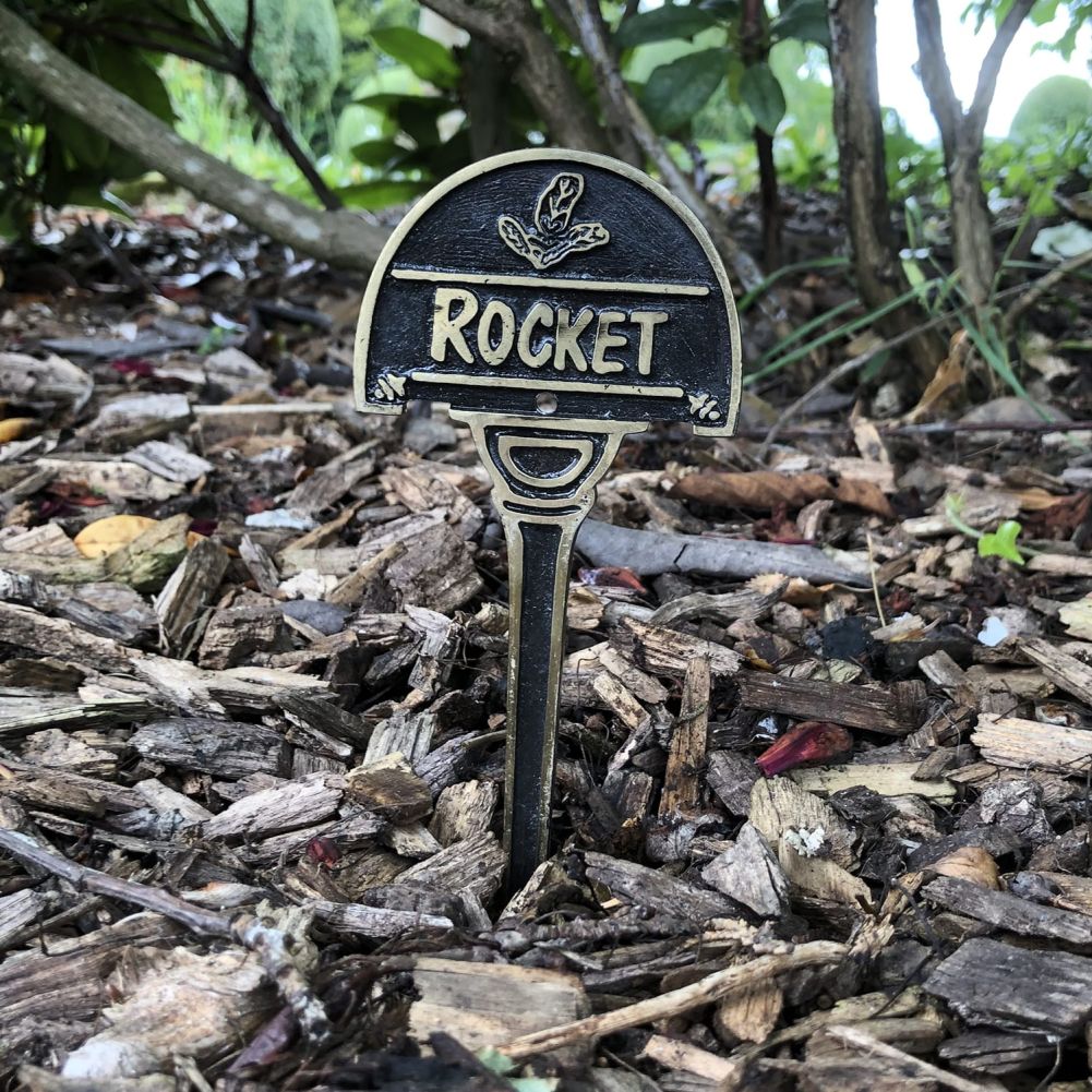 Solid Brass Herb Label - Rocket - (Stock Clearance) 