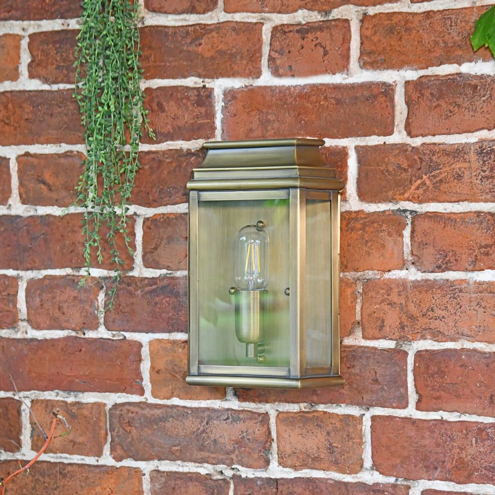 St Martins Avenue Wall Lantern in Situ on a Garden Wall