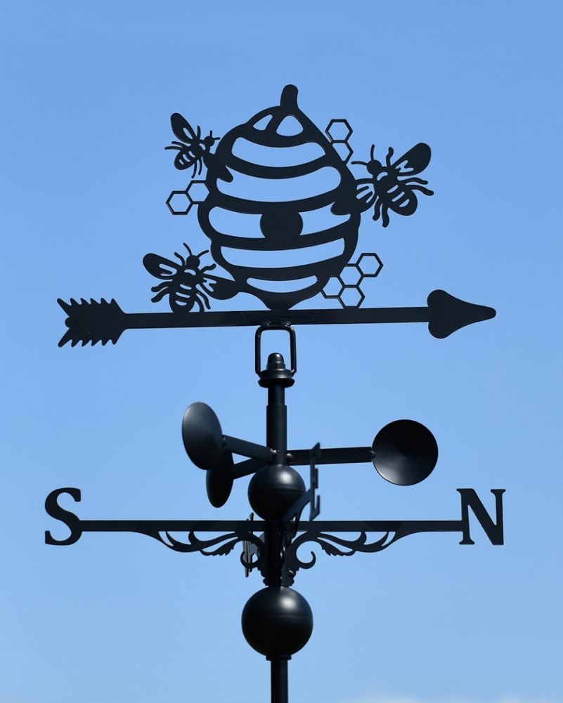 Steel Beehive Weathervane Close 