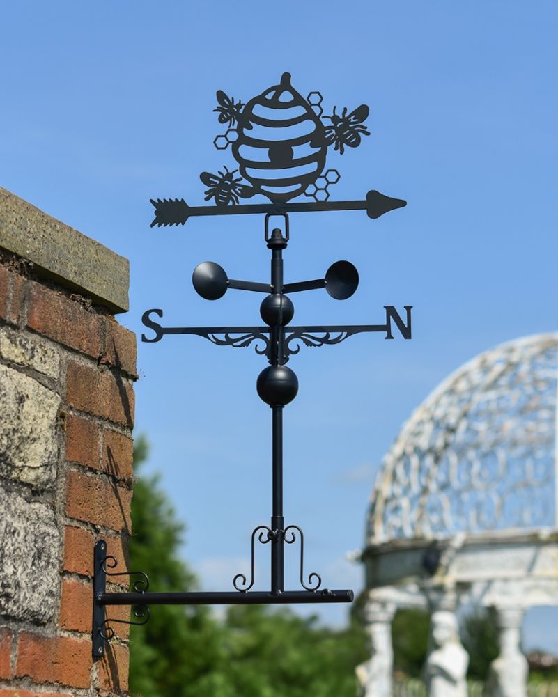 Steel Beehive Weathervane On The Wall