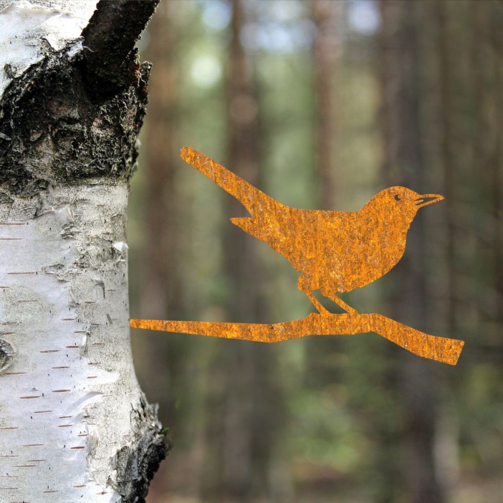 Steel Blackbird Tree Spike In Rustic In A Forest Setting