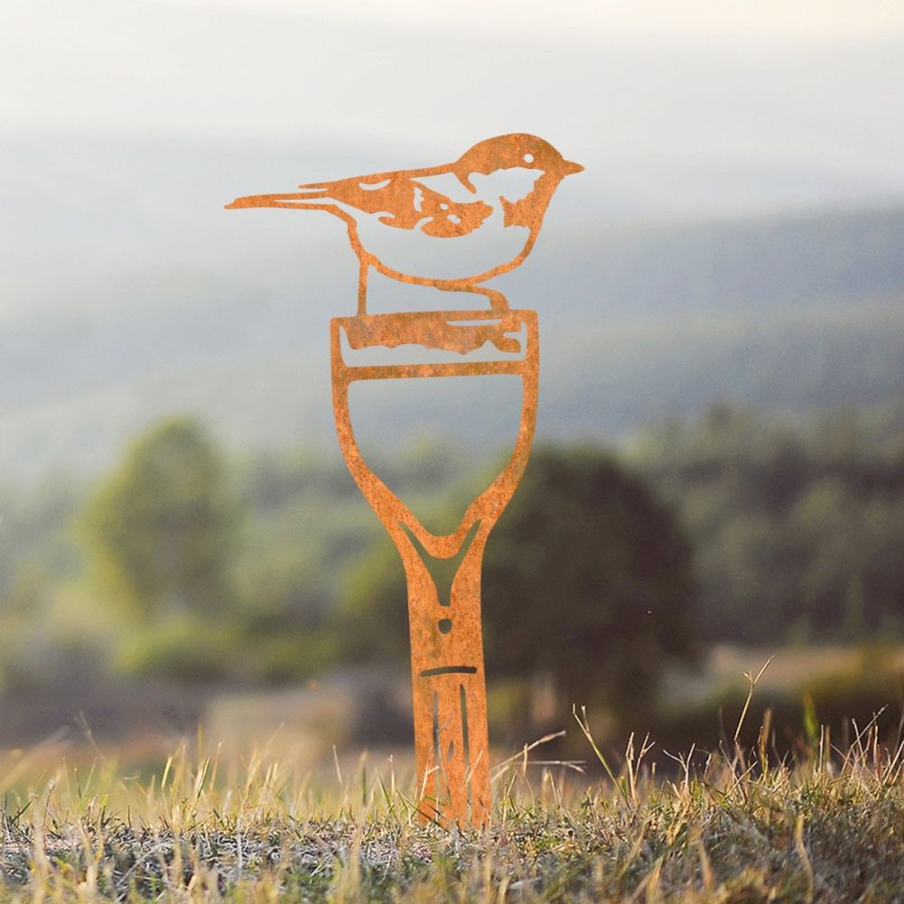 Steel Coal Tit Garden Silhouette in Rustic in a Cloudy Setting