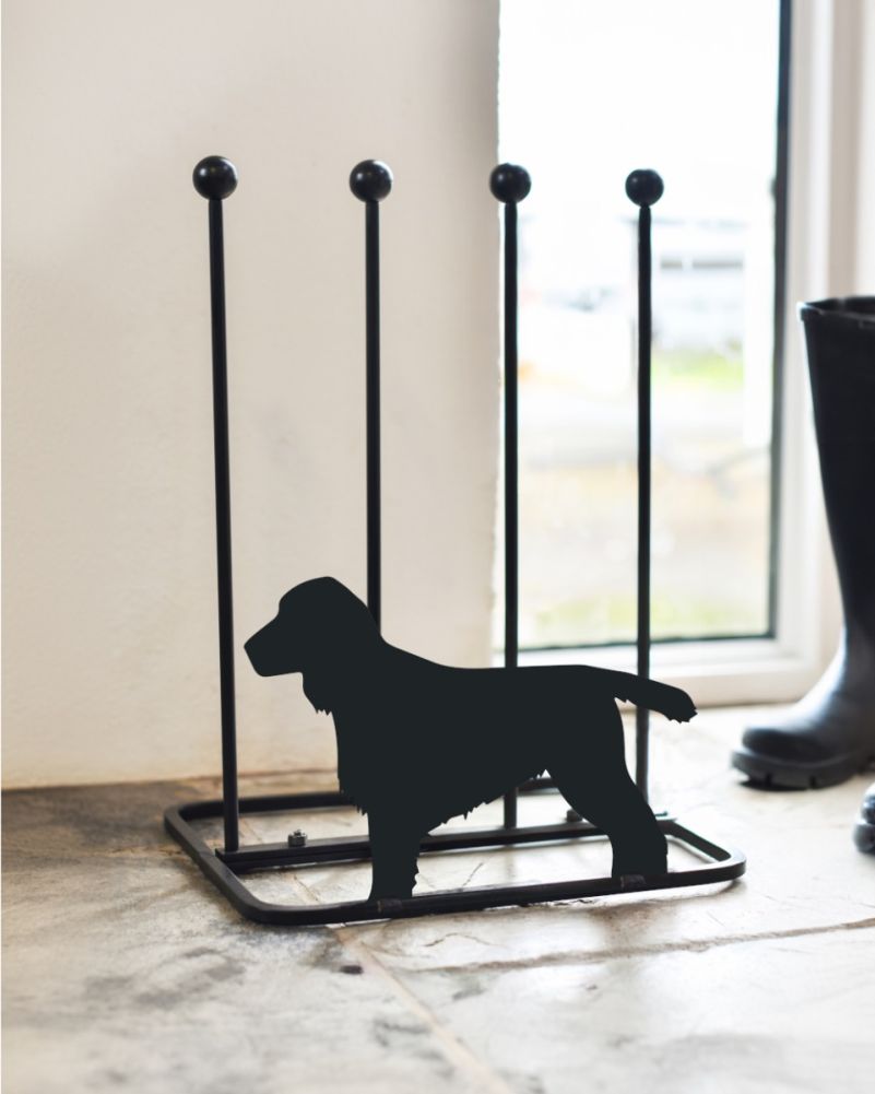 Cocker Spaniel Steel Boot Rack Indoors