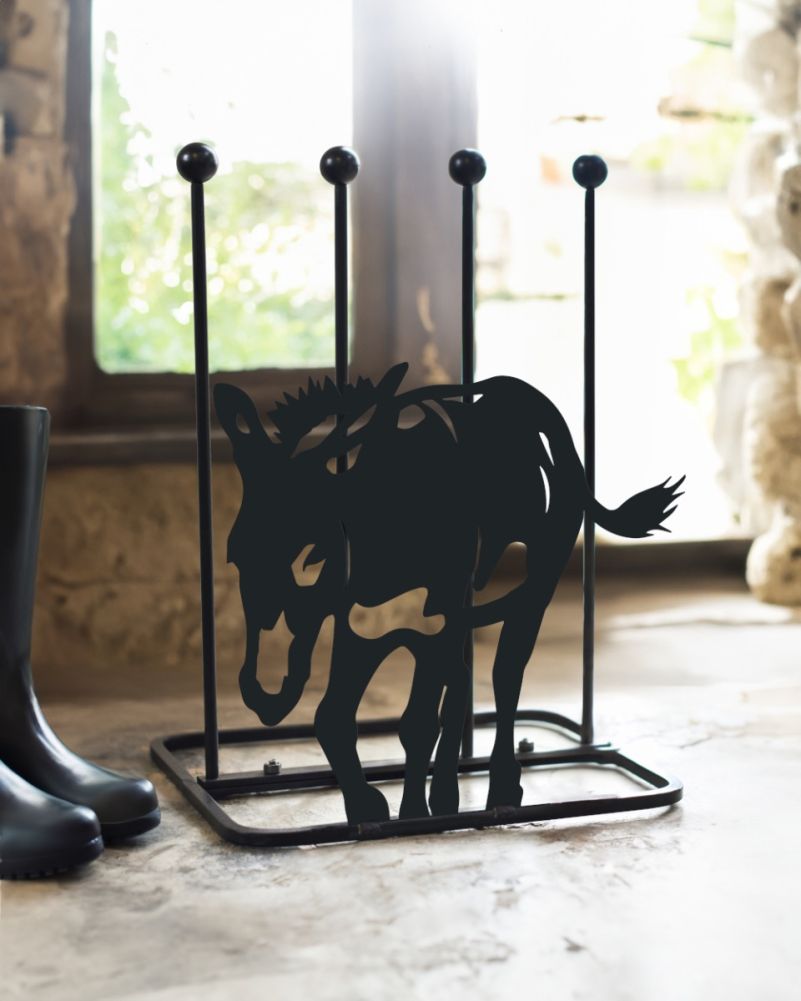 Steel Donkey Boot Rack In The Garden