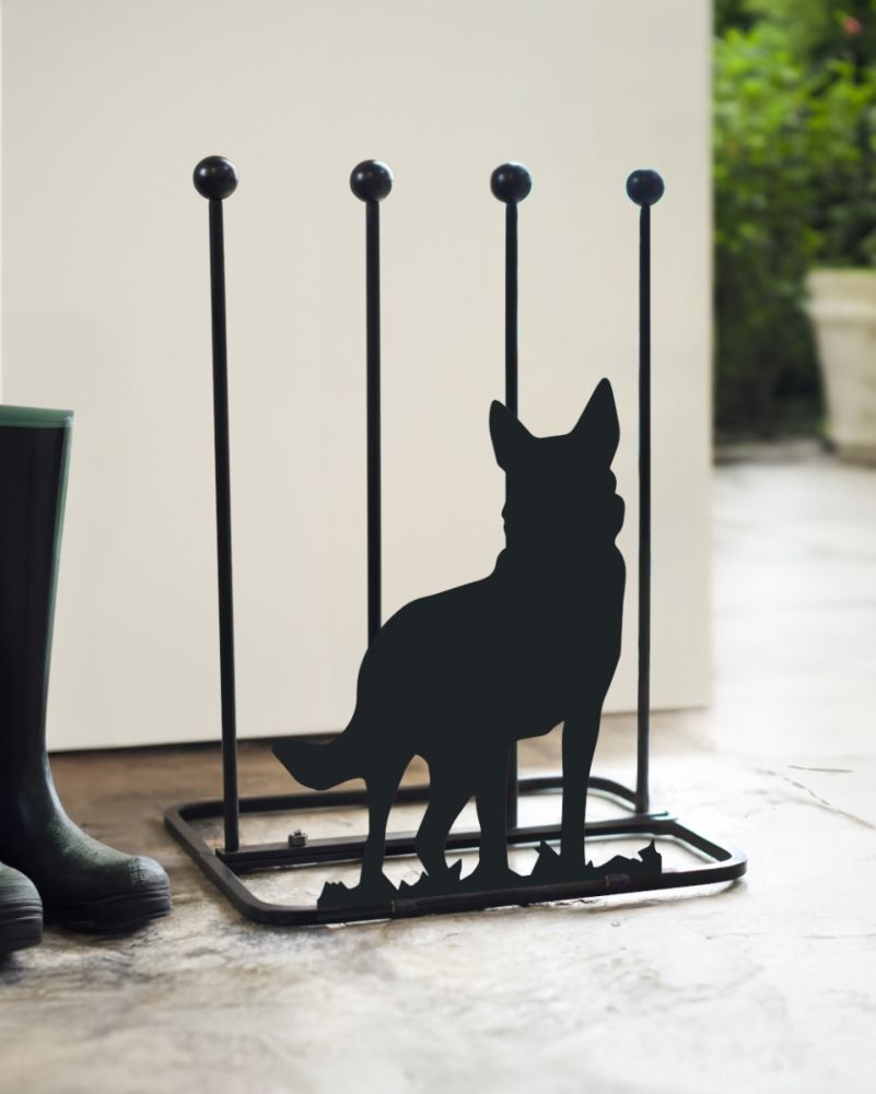 Steel German Shepard Boot Rack