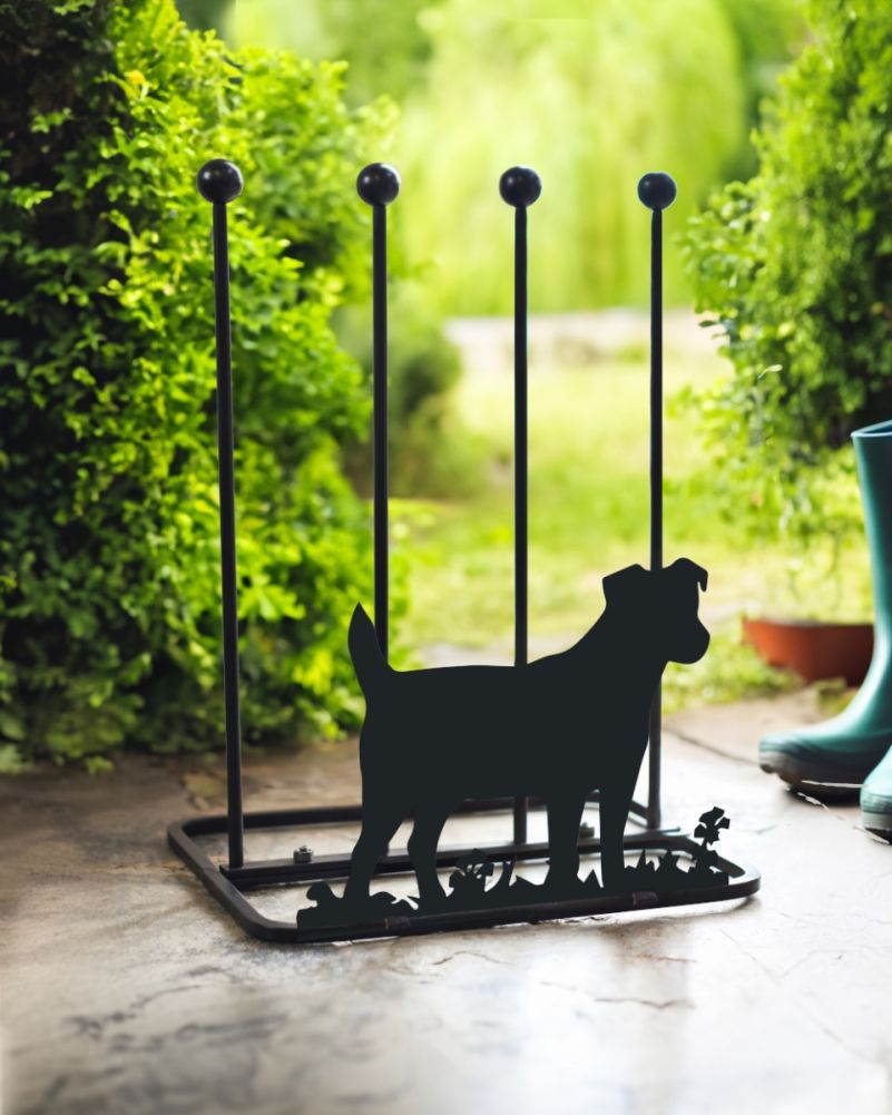 Steel Jack Russel Boot Rack Black