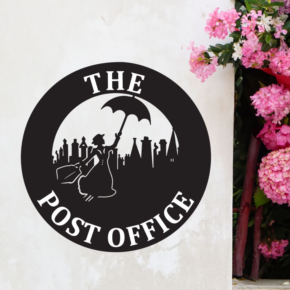 Steel Mary Poppins Hanging House Sign