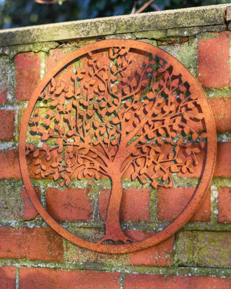 Steel Rustic Oak Tree Wall Art