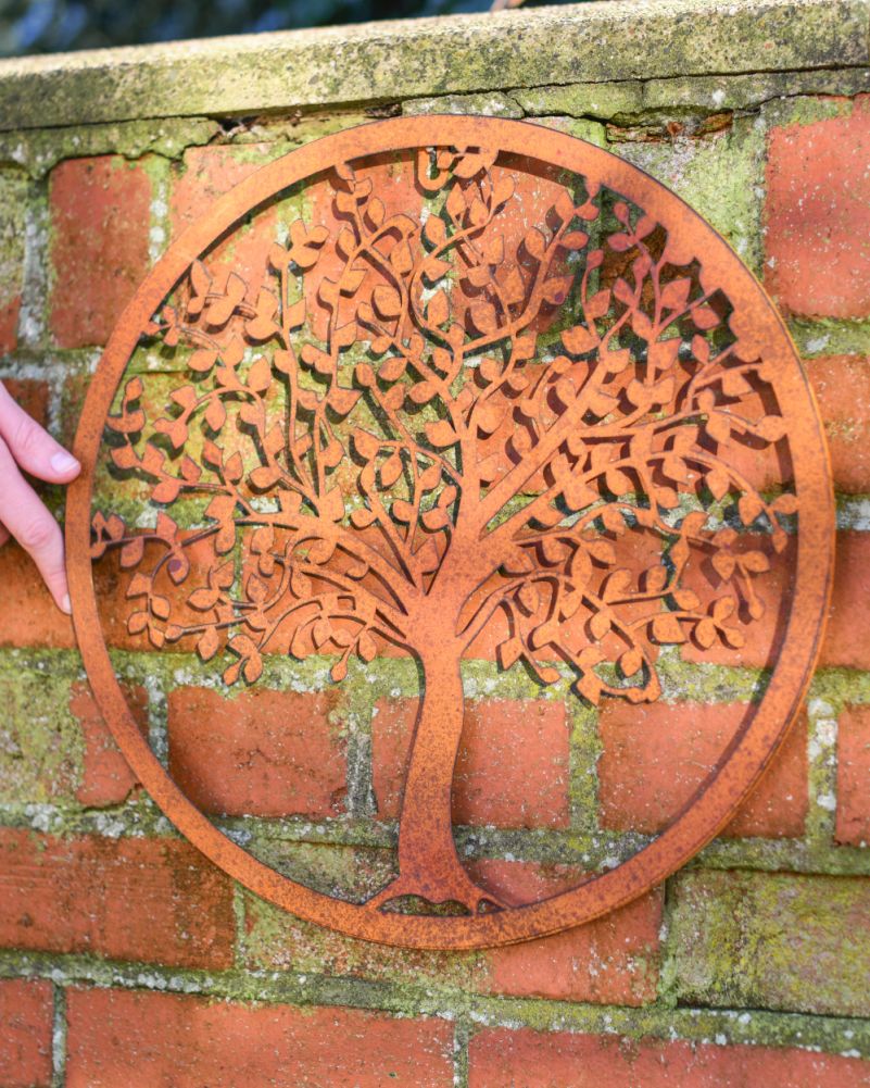 Steel Rustic Oak Tree Wall Art To Scale