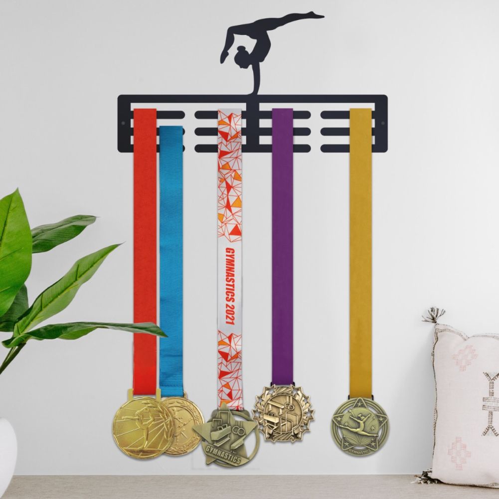 Steel Single Gymnast Medal Hanger In Situ