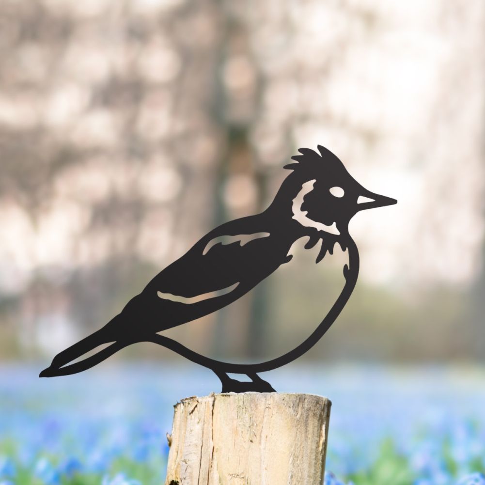 Steel Skylark Fence Topper In Black In A Wildflower Setting