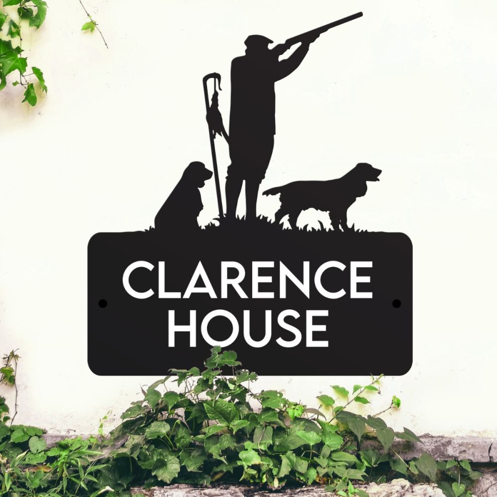 Steel Springer Spaniel Game Season House Sign In An Ivy Setting
