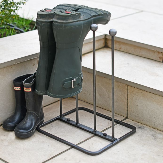 Steel Two Pair Traditional Boot Rack