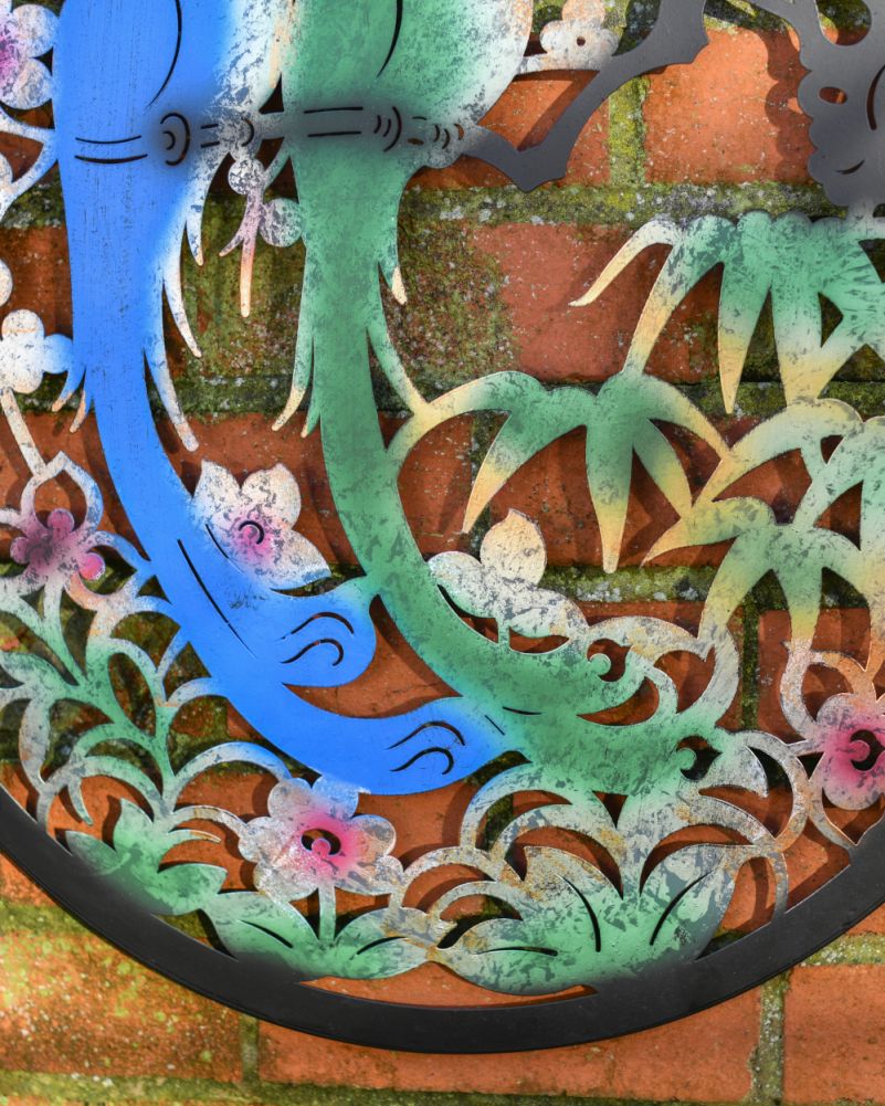 Steel Vibrant Wall Art Close Up