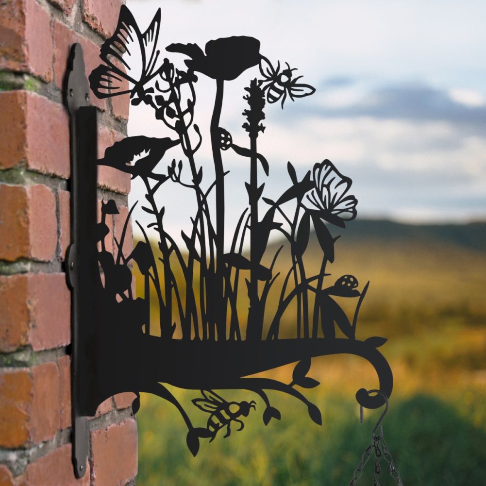Summer Meadow Hanging Basket Bracket In A Countryside Setting