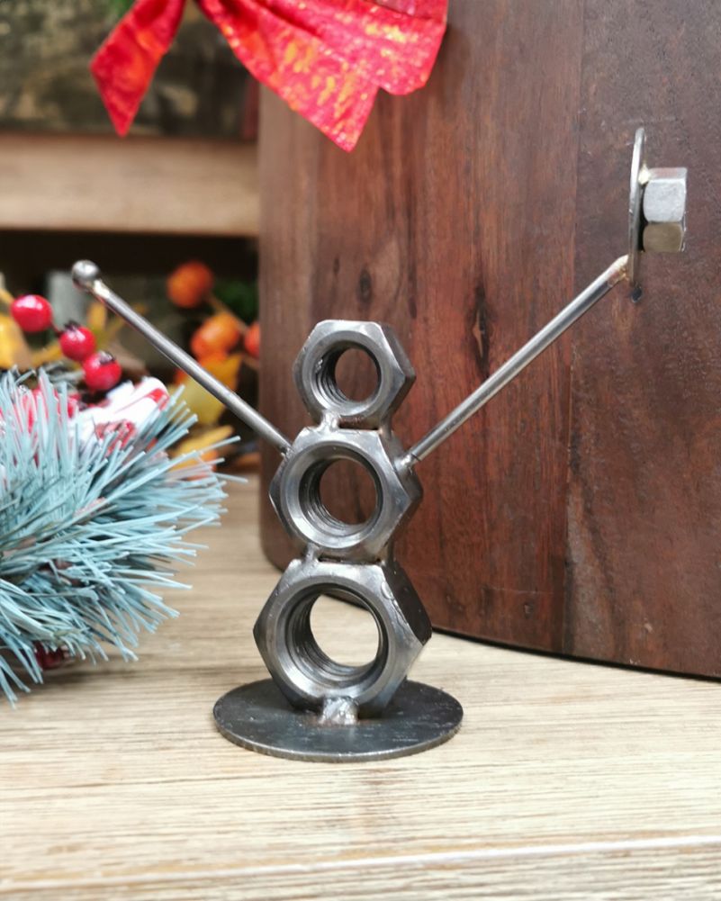 The Snowman Scrap Metal Art Sculpture Festive