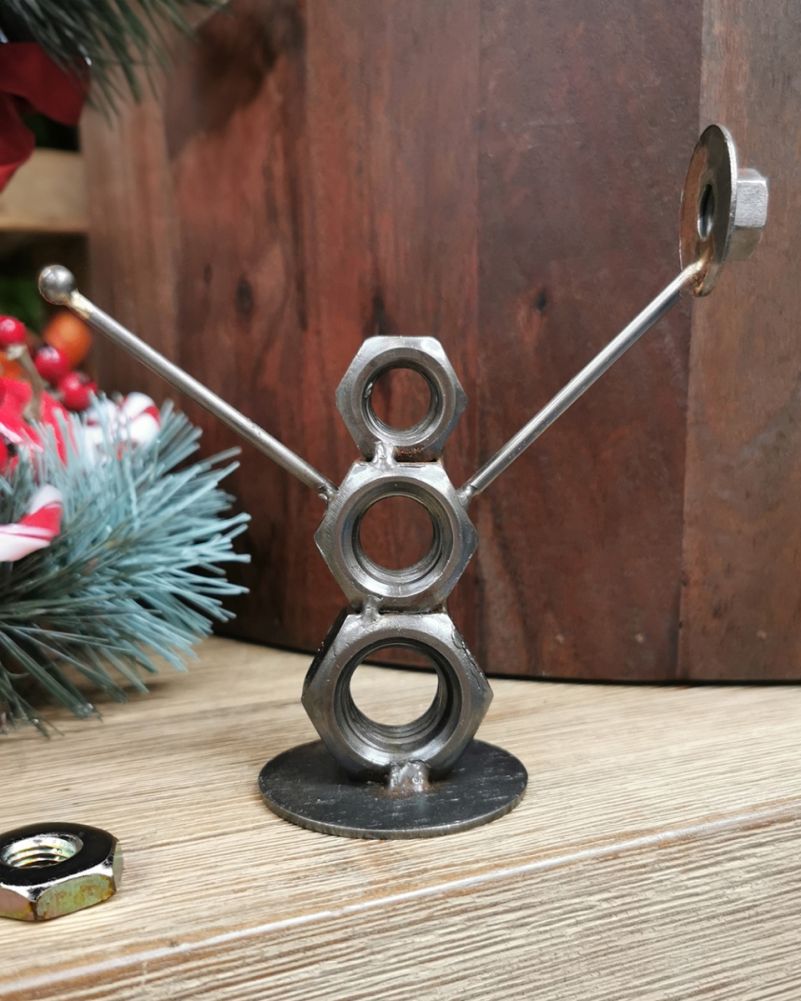 The Snowman Scrap Metal Art Sculpture 