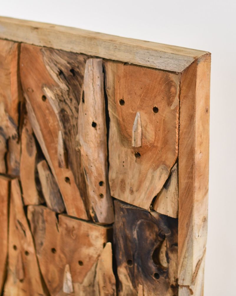 Teak Driftwood '1000 Faces' Artwork Frame