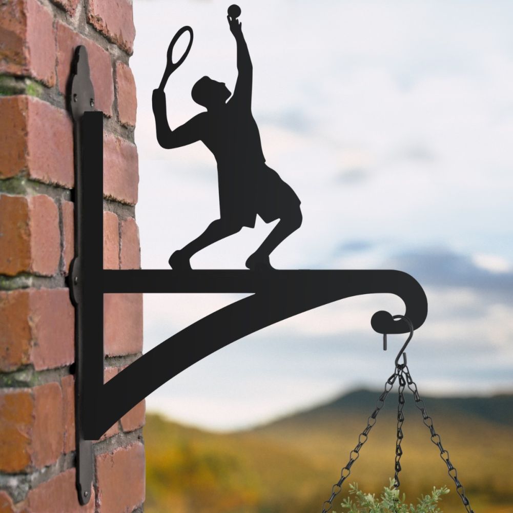 Tennis Hanging Basket Bracket In A Countryside Setting