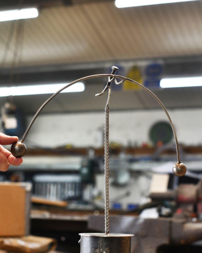 'The Balancing Act' Scrap Metal Art Sculpture Scale