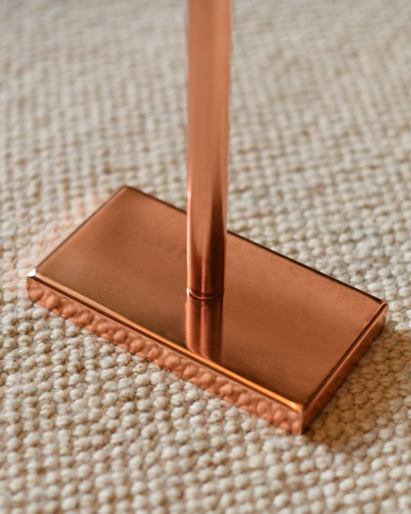 The Base of the Rose Gold Contemporary Loop Handle Companion Set