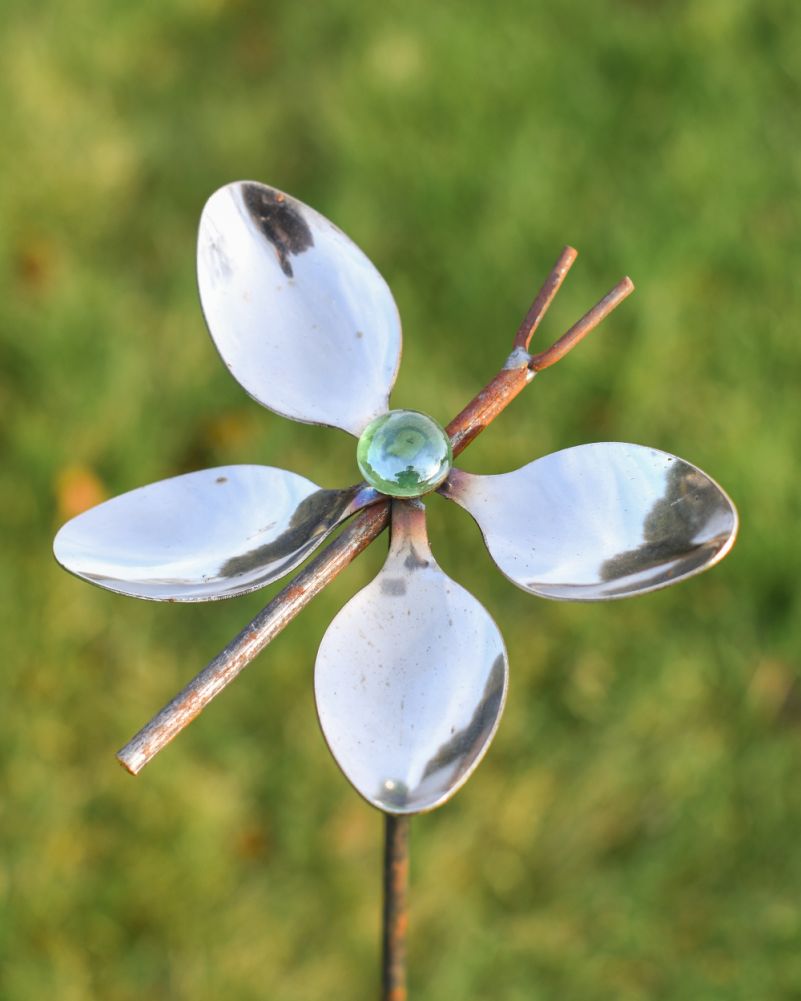 The Recycled Metal Butterfly Garden Lawn Spike Top