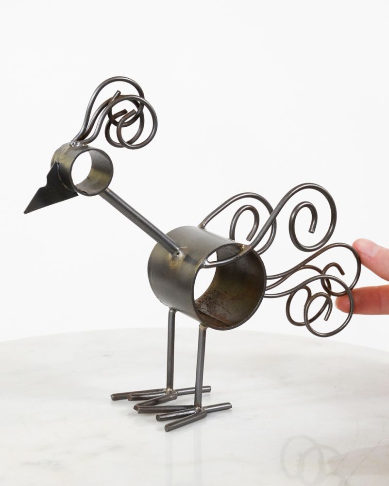 The Chicken Scrap Metal Art Sculpture Scale