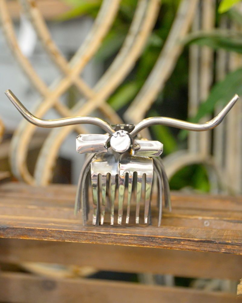 'Heather' The Highland Cow Scrap Metal Art Sculpture Front