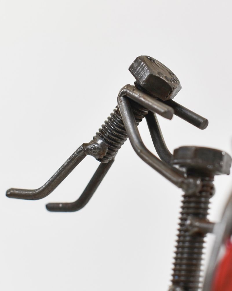 The Loving Bond Family Scrap Metal Art Sculpture Details