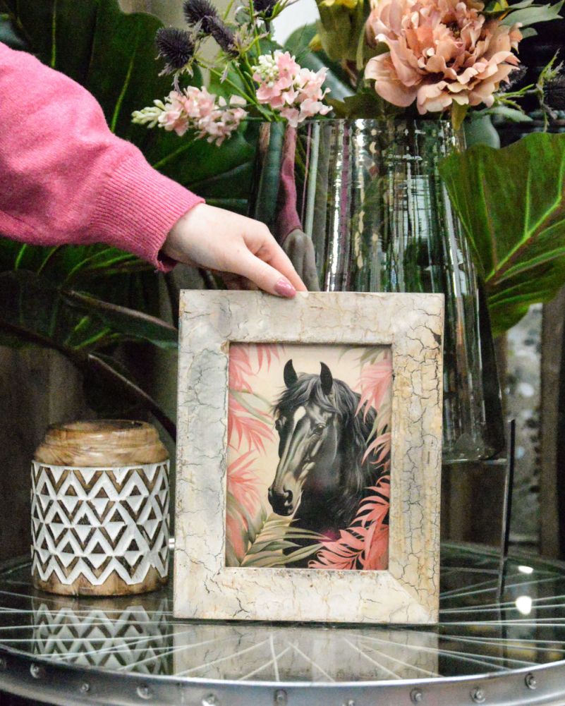 The Majestic Stallion Recycled Wooden Framed Artwork Scale