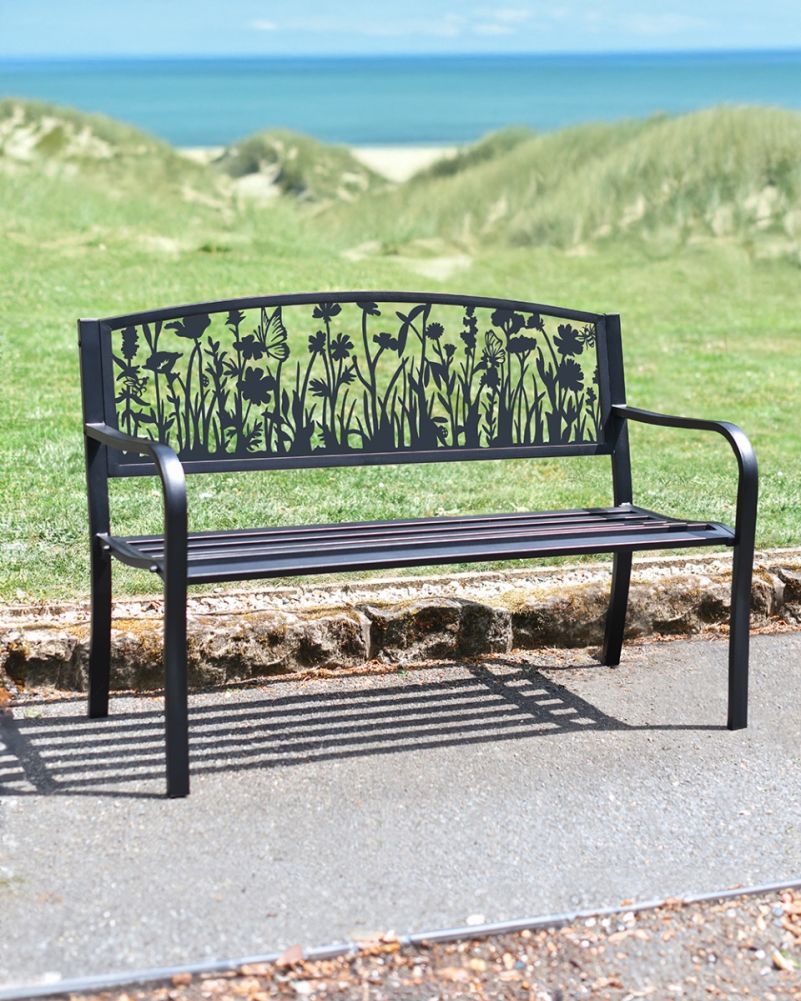 The Meadow Black Park Bench