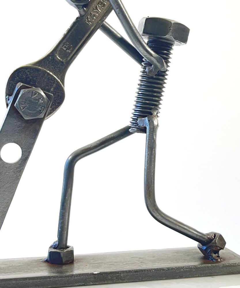 Close Up Details Of The Mechanic Scrap Metal Art Sculpture