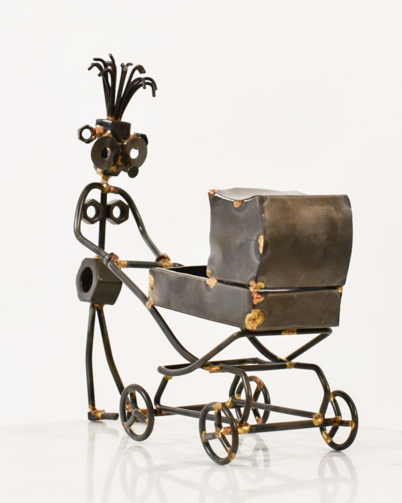 The 'New Addition' Scrap Metal Art Sculpture