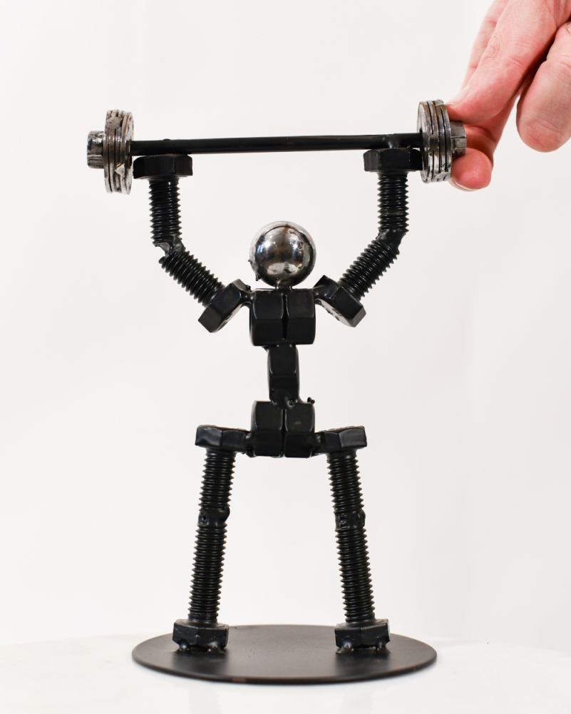 The Over Head Press Scrap Metal Art To Scale