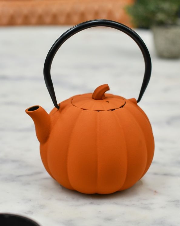 'The Pumpkin' Cast iron Japanese Teapot