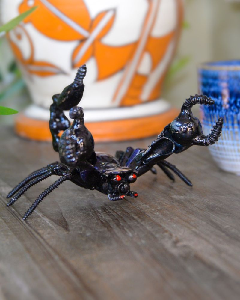 'Tsao' The Scorpion Scrap Metal Art Sculpture Front