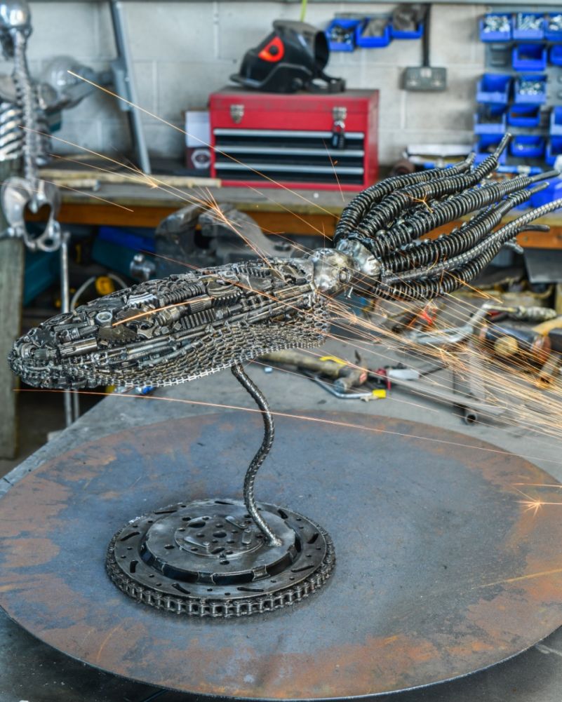 The Squid Scrap Metal Art Sculpture
