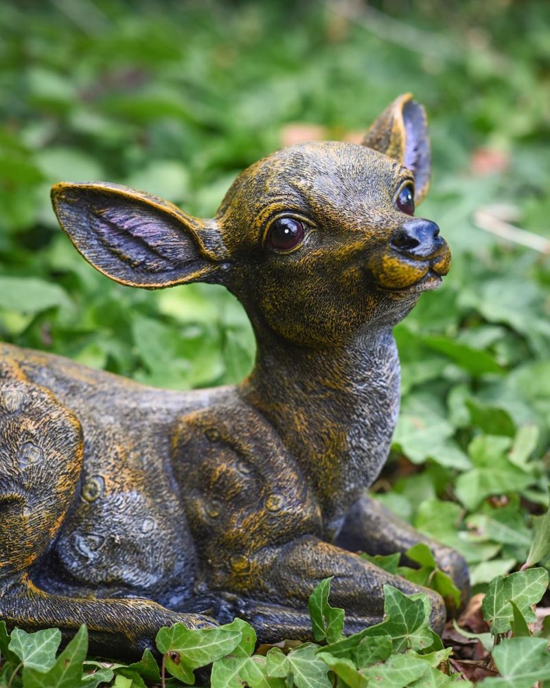 Face From The Thicket The Fibreglass Laying Doe Garden Sculpture 