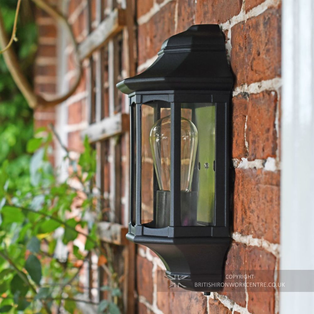 Thornberry Traditional Black Porch Light Installed On Brick Wall
