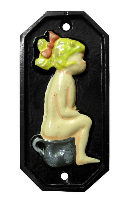 Vintage Brass Toilet Signs
