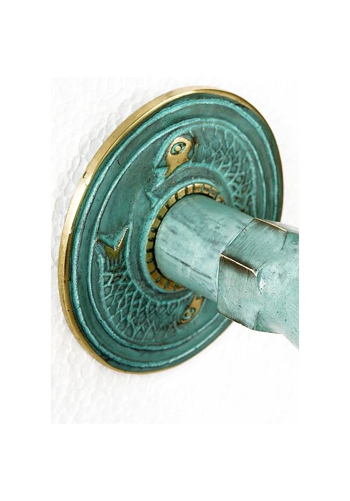 Toad In The Hole Garden Tap In Verdigris Ornate Bracket