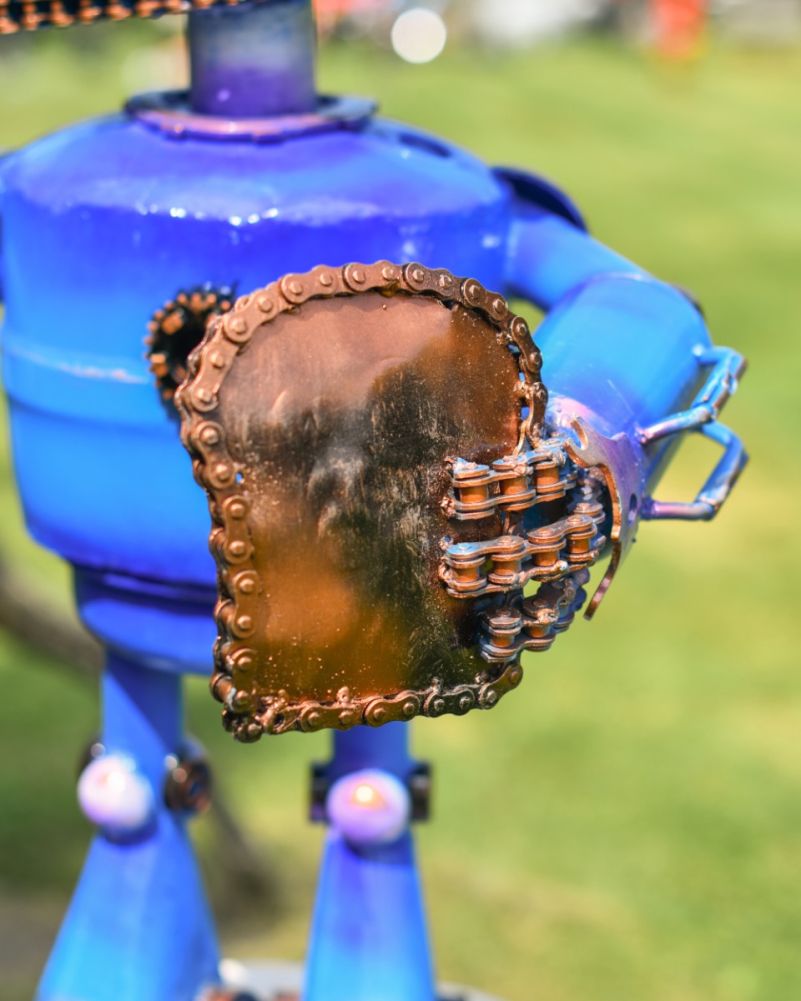 Toaster The Robot Garden Sculpture Recycled Metal Parts Toast