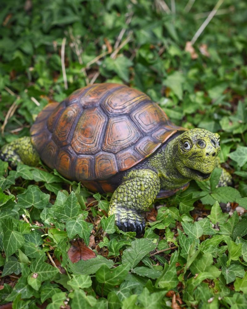 'Toby' The Fibreglass Tortoise Garden Sculpture - 57cm