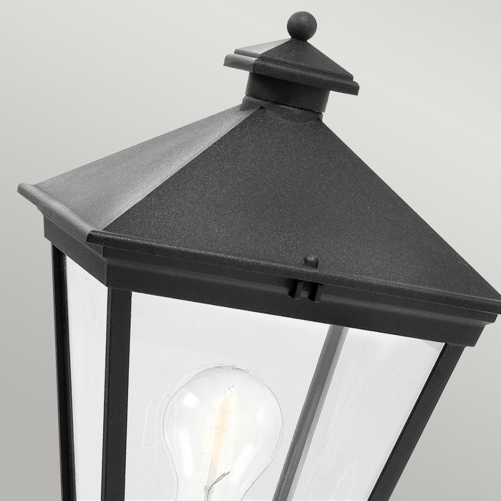 Top Of The Traditional Black Victorian Hadley Garden Pillar Lantern 