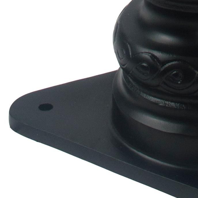 Traditional Black Fluted Pillar Light Base
